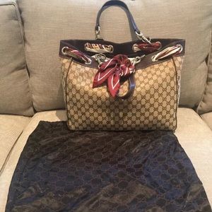 Gucci GG Canvas Positano Scarf Tote